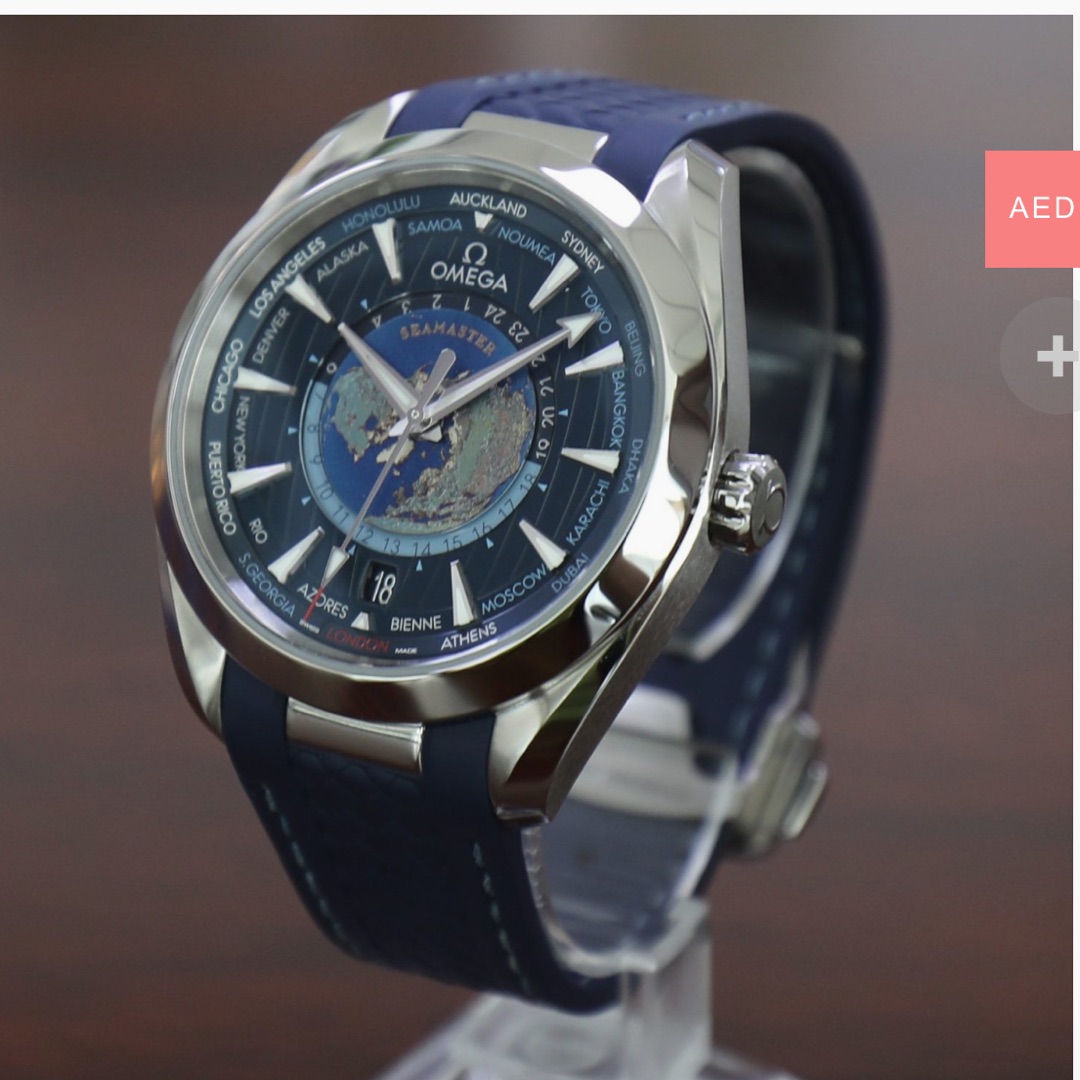 Omega Aqua Terra Blue Dial Rubber Bracelet $7,766.00$ - Winder