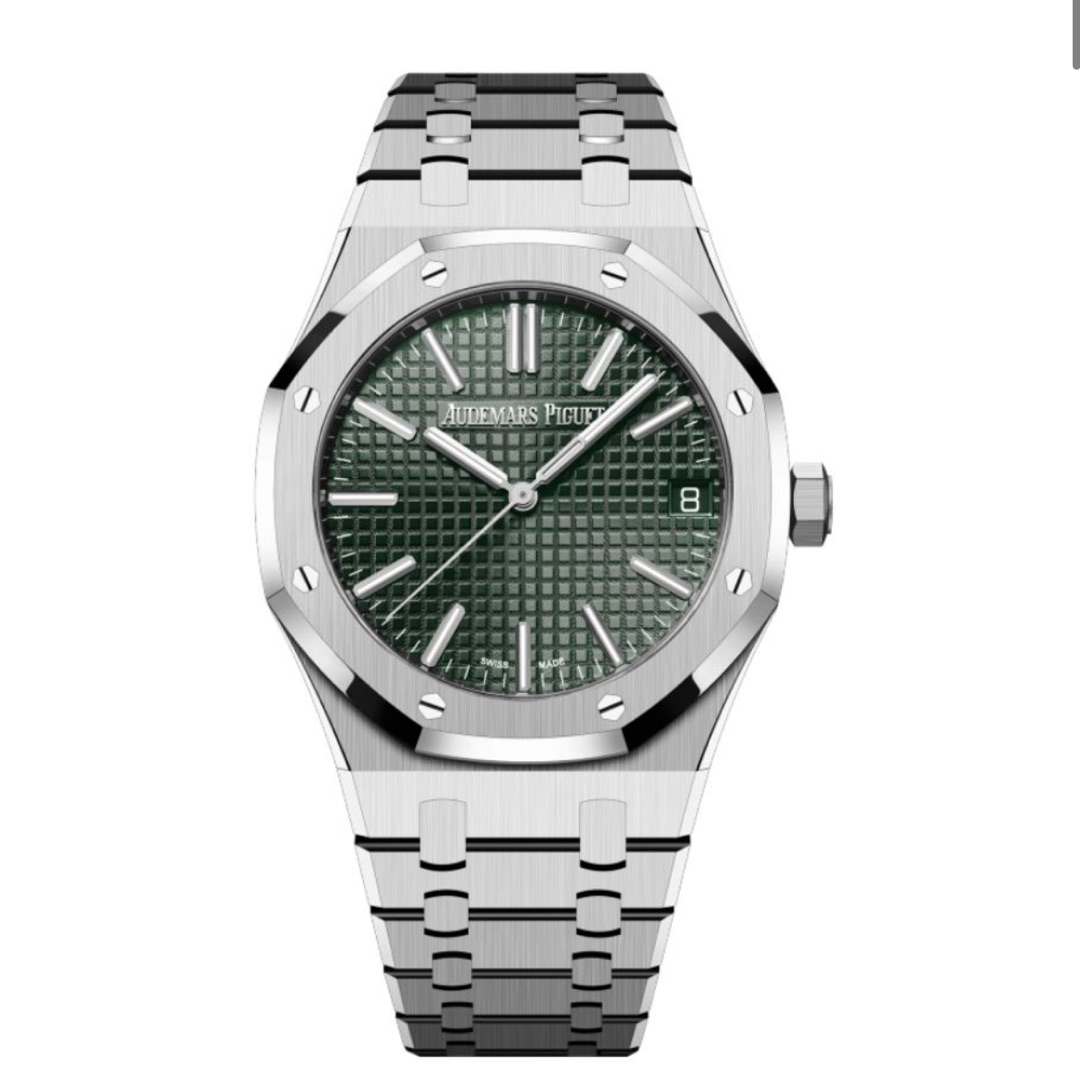 Audemars Piguet Royal Oak Green Dial Steel Bracelet WZF-182 - Winder