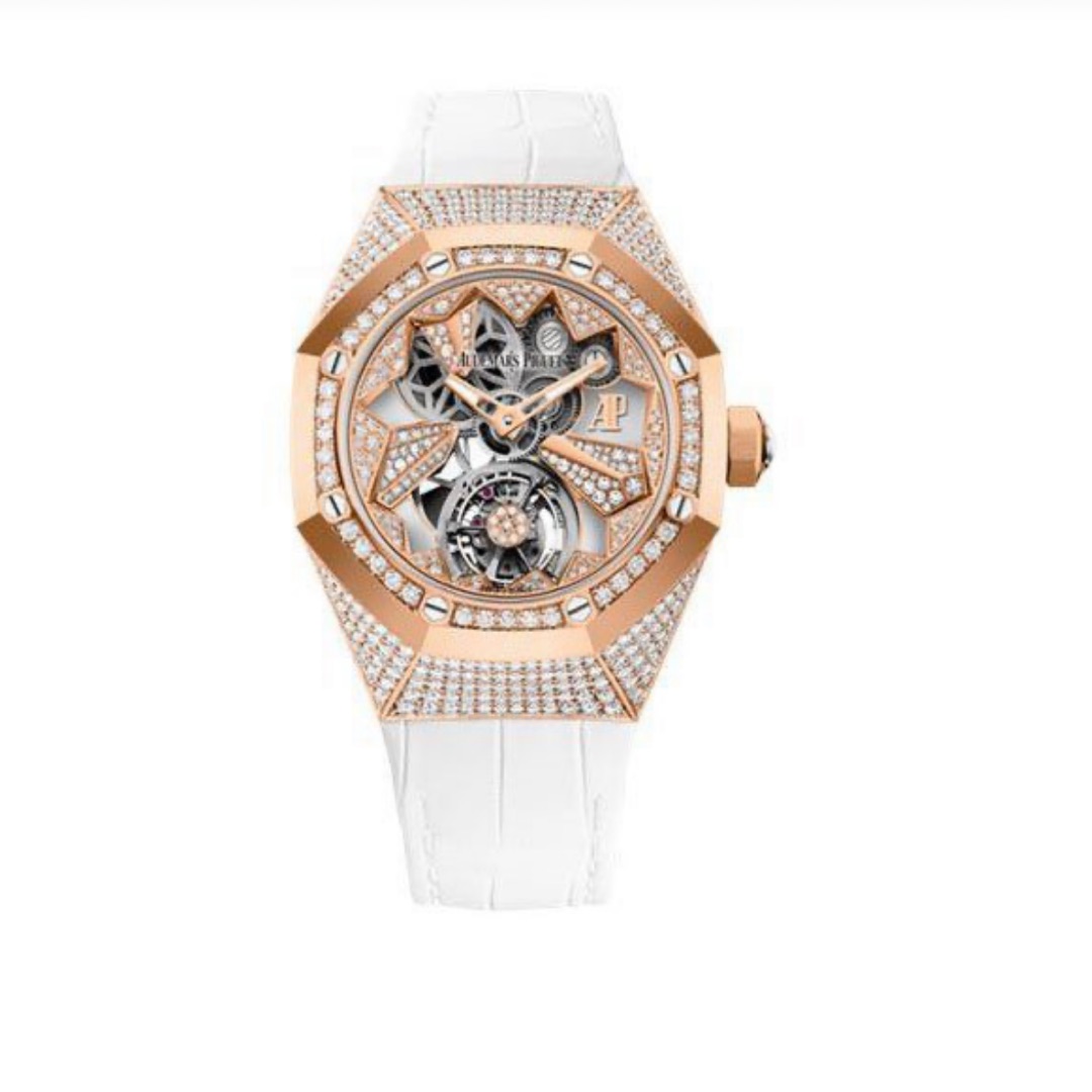 Audemars Piguet スノードーム Audemars Piguet Royal Oak Skeleton Dial Crocodile Skin Bracelet