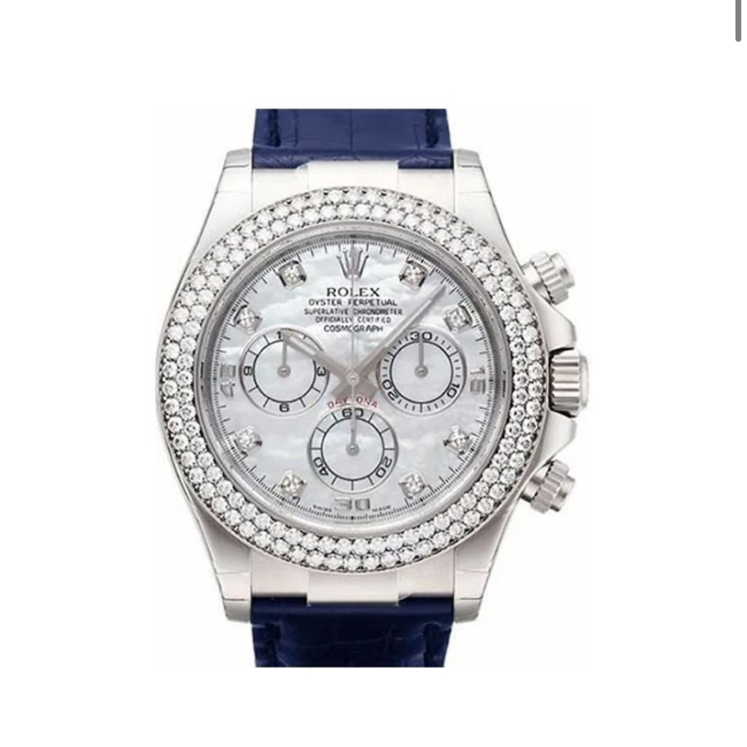 Rolex Daytona Mother of pearl Dial Rubber Bracelet $61,909.30