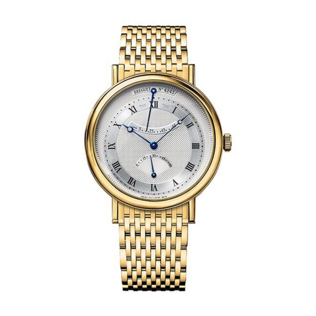 Breguet Classique Silver Dial Yellow Gold Bracelet $26,350.00