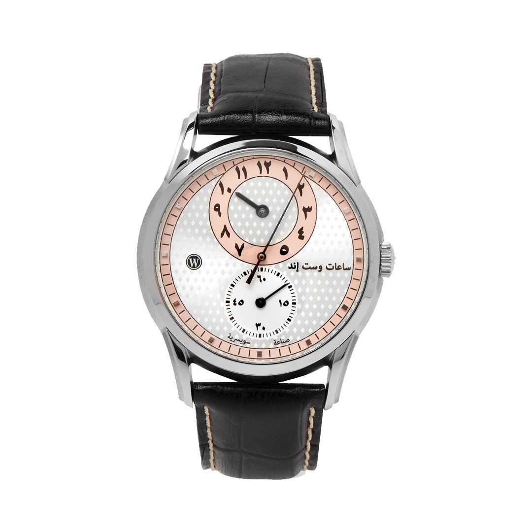 West End Watch Co Men Sowar Prima Silver Dial Leather Bracelet