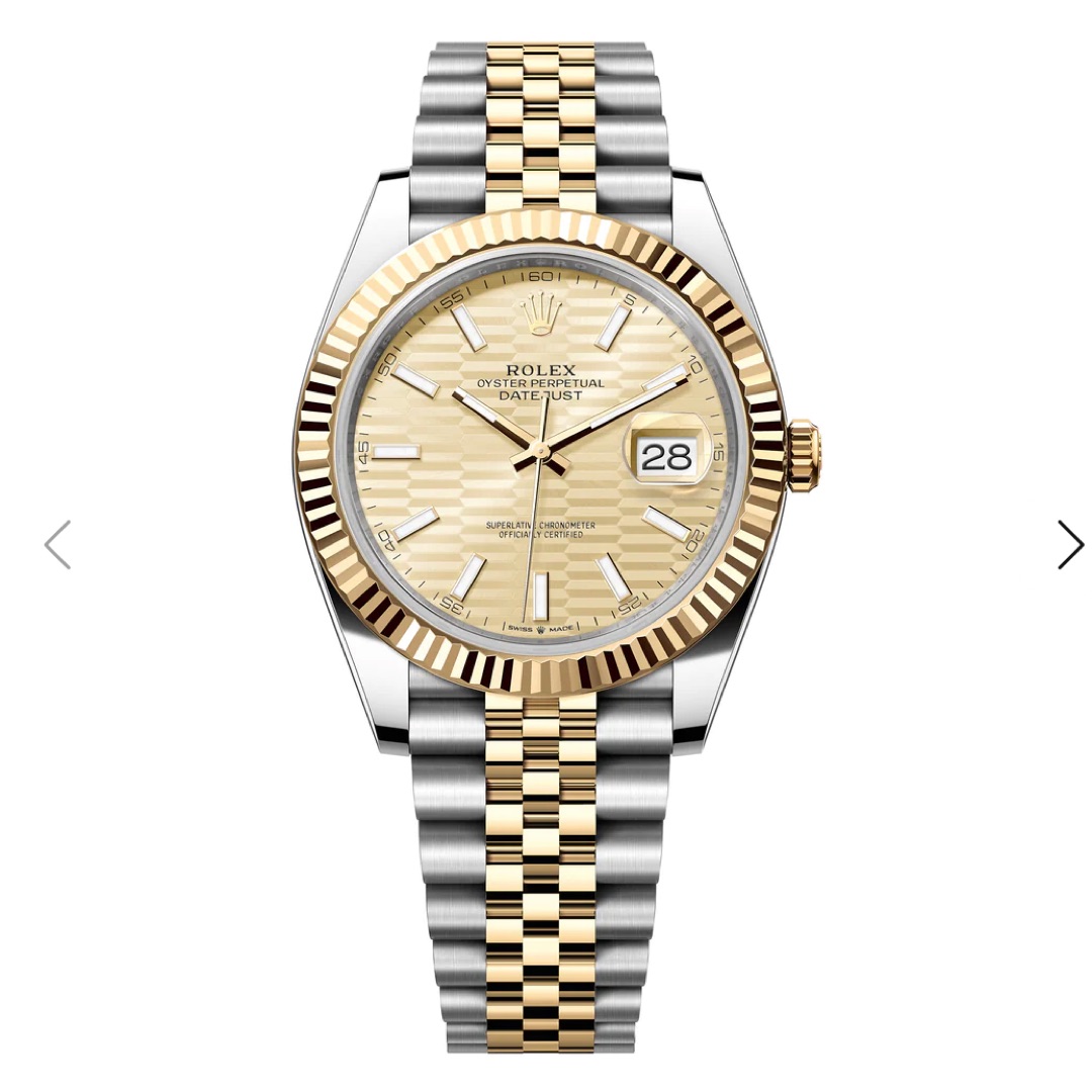 Rolex Datejust 41 Yellow Dial Gold Steel Bracelet $16,614.46$ - Winder