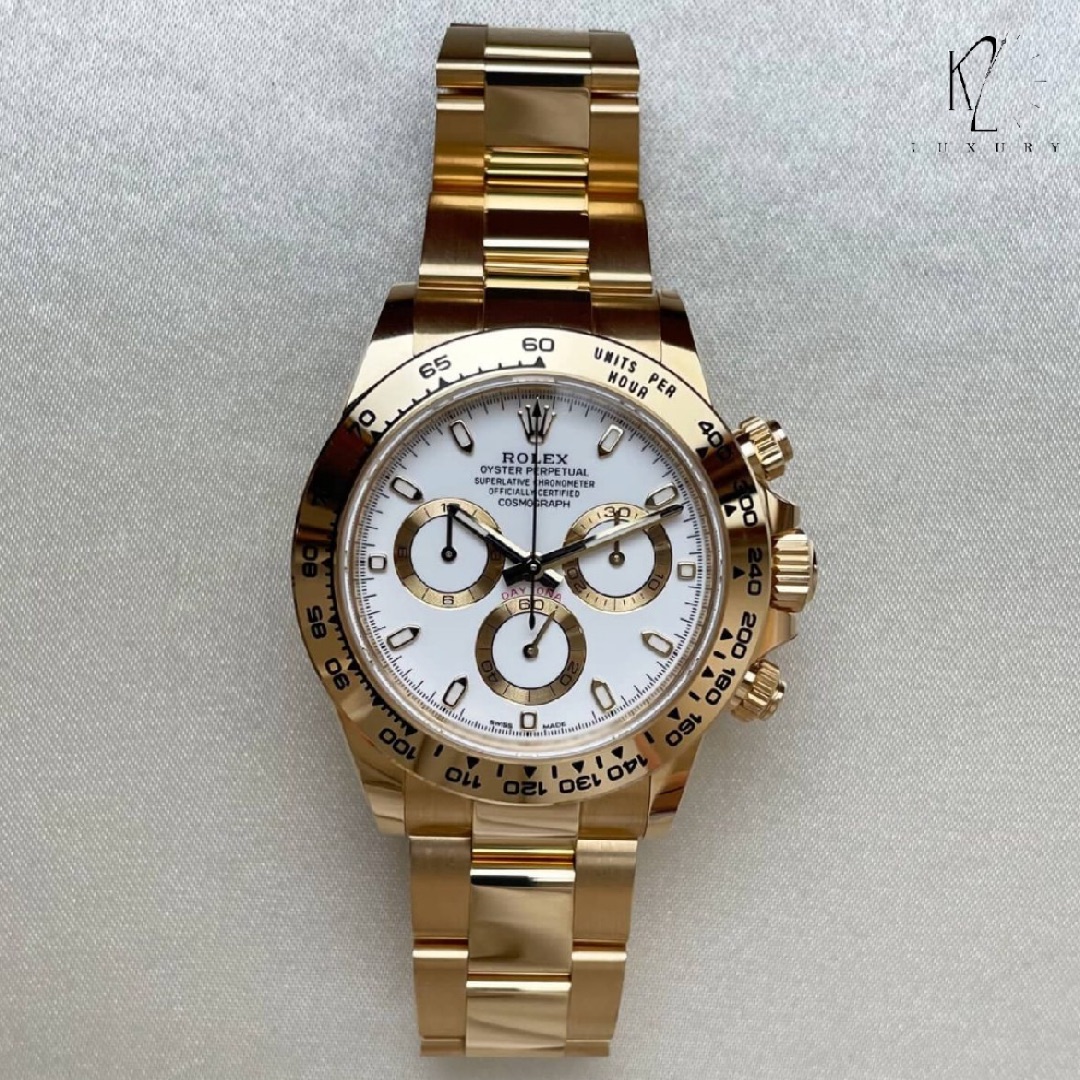 Rolex Daytona White Dial Yellow Gold Bracelet $2,021.00$ - Winder