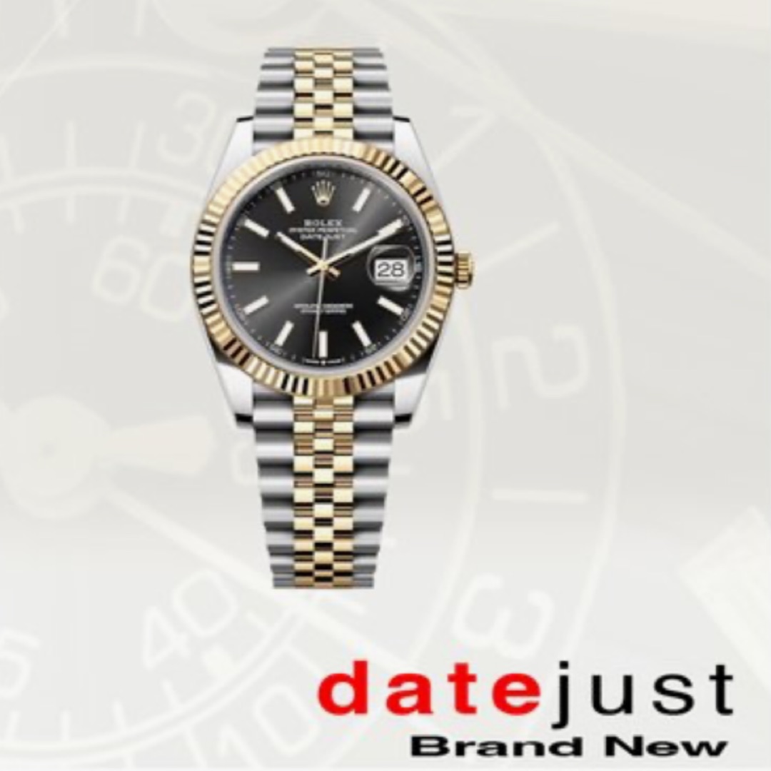 Rolex Datejust Black Dial Gold Steel Bracelet $15,429.88$ - Winder