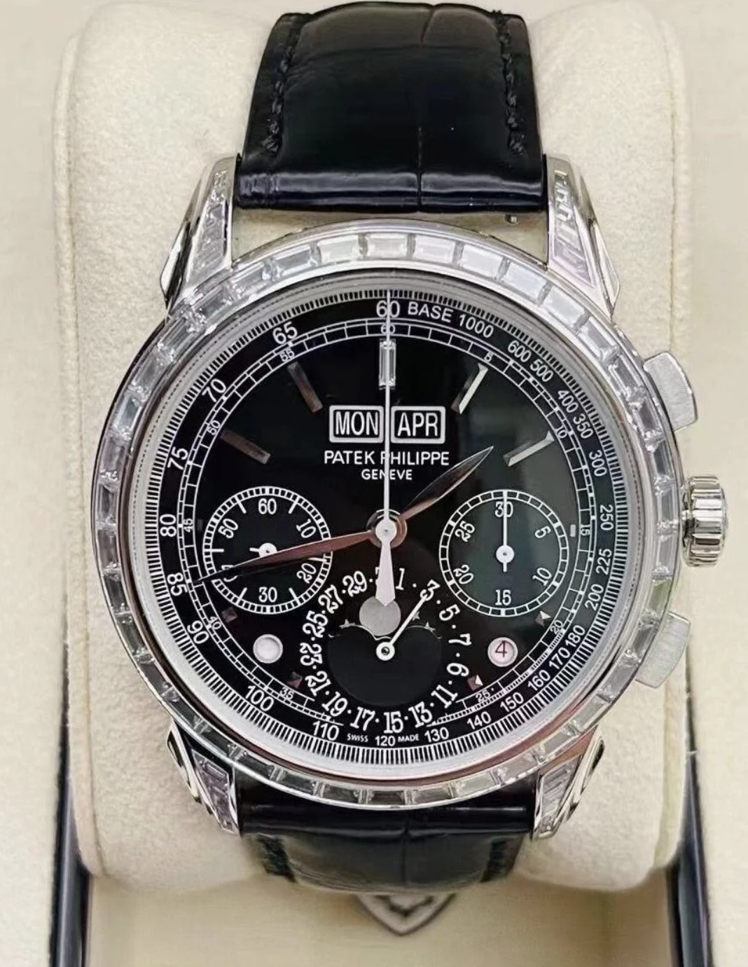 Patek Philippe Grand Complications Black Dial Crocodile Skin