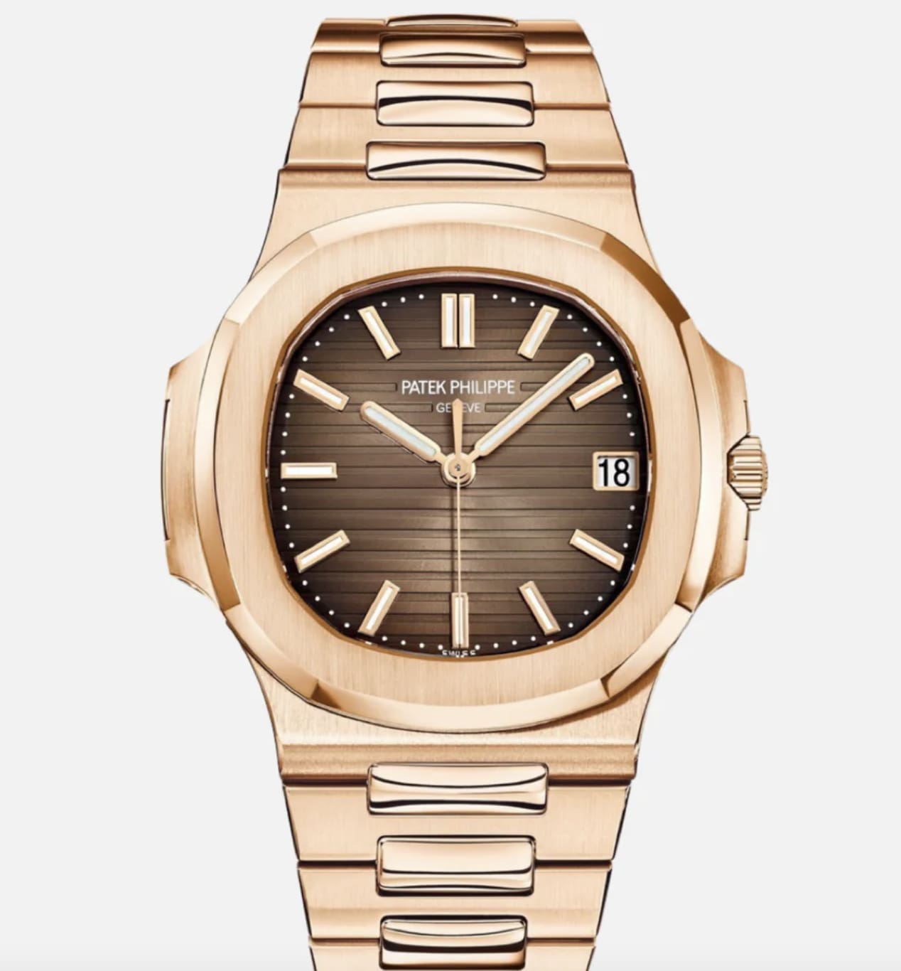 Patek Philippe Nautilus Brown Dial Yellow Gold Bracelet
