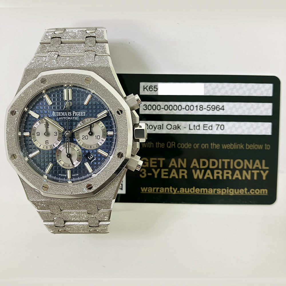 Audemars Piguet Royal Oak Blue Dial White Gold Bracelet MLK-297