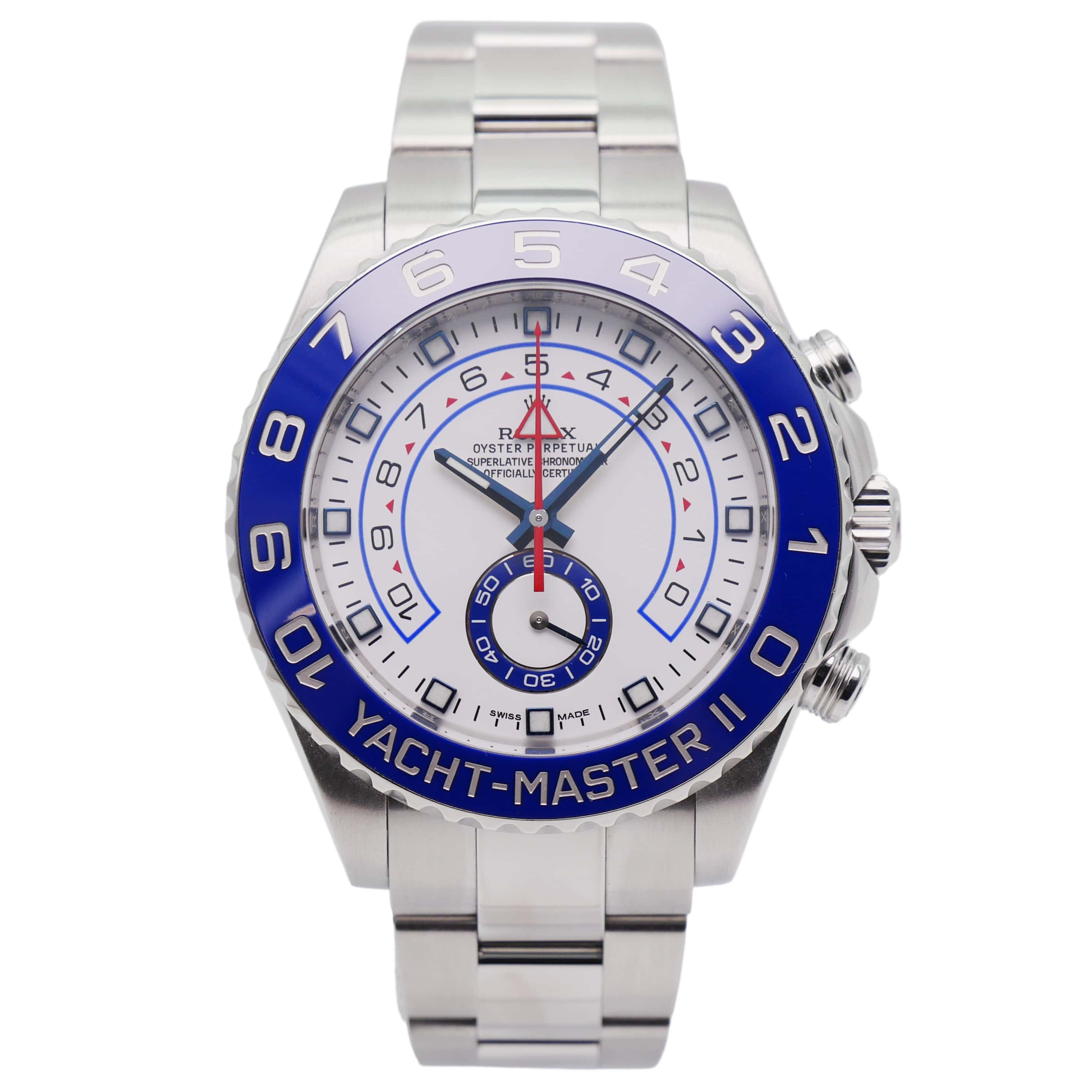 Rolex Yacht-Master II White Dial Steel Bracelet $16,630.88$ - Winder