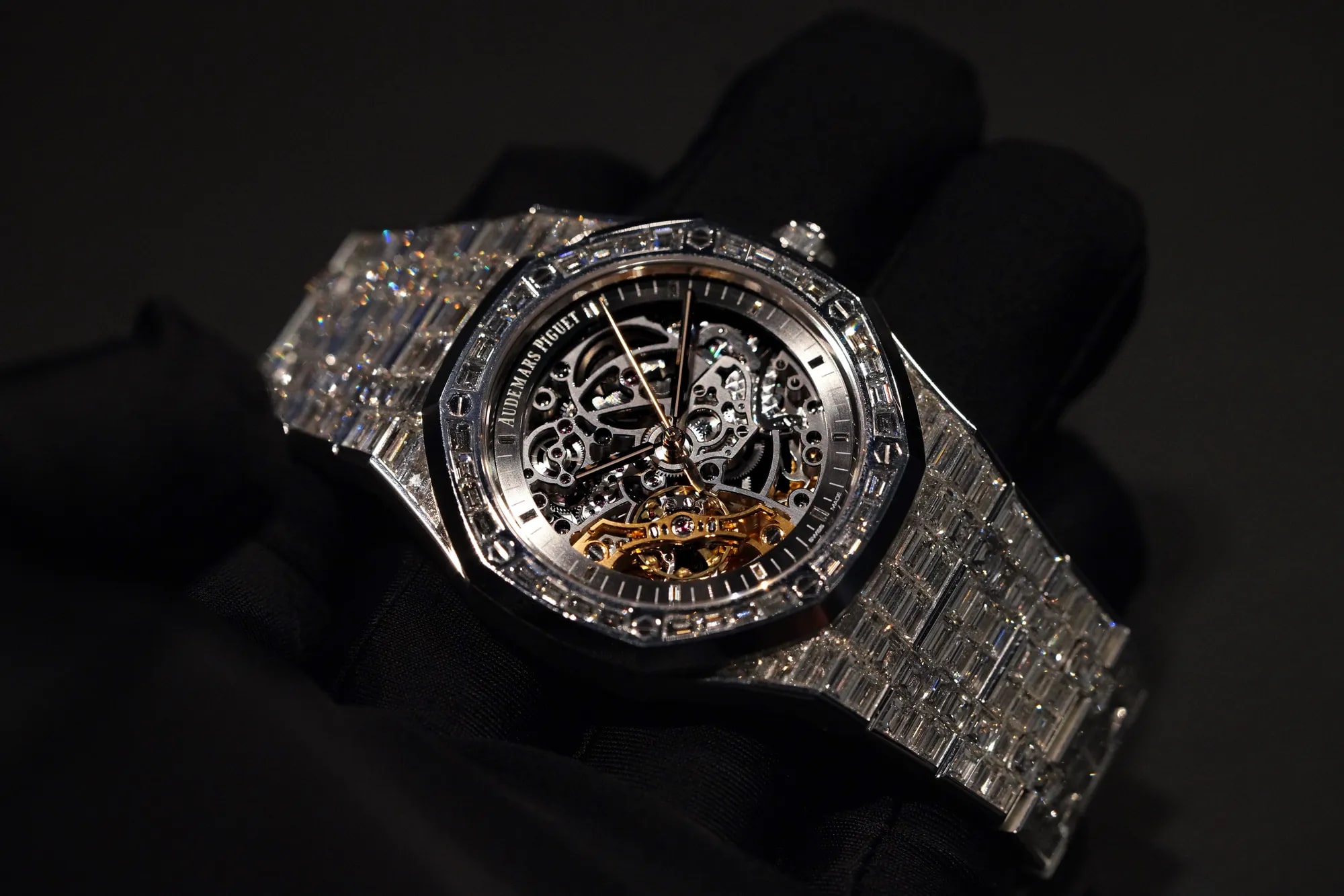 Audemars Piguet Royal Oak Skeleton Dial White Gold Bracelet PWJ