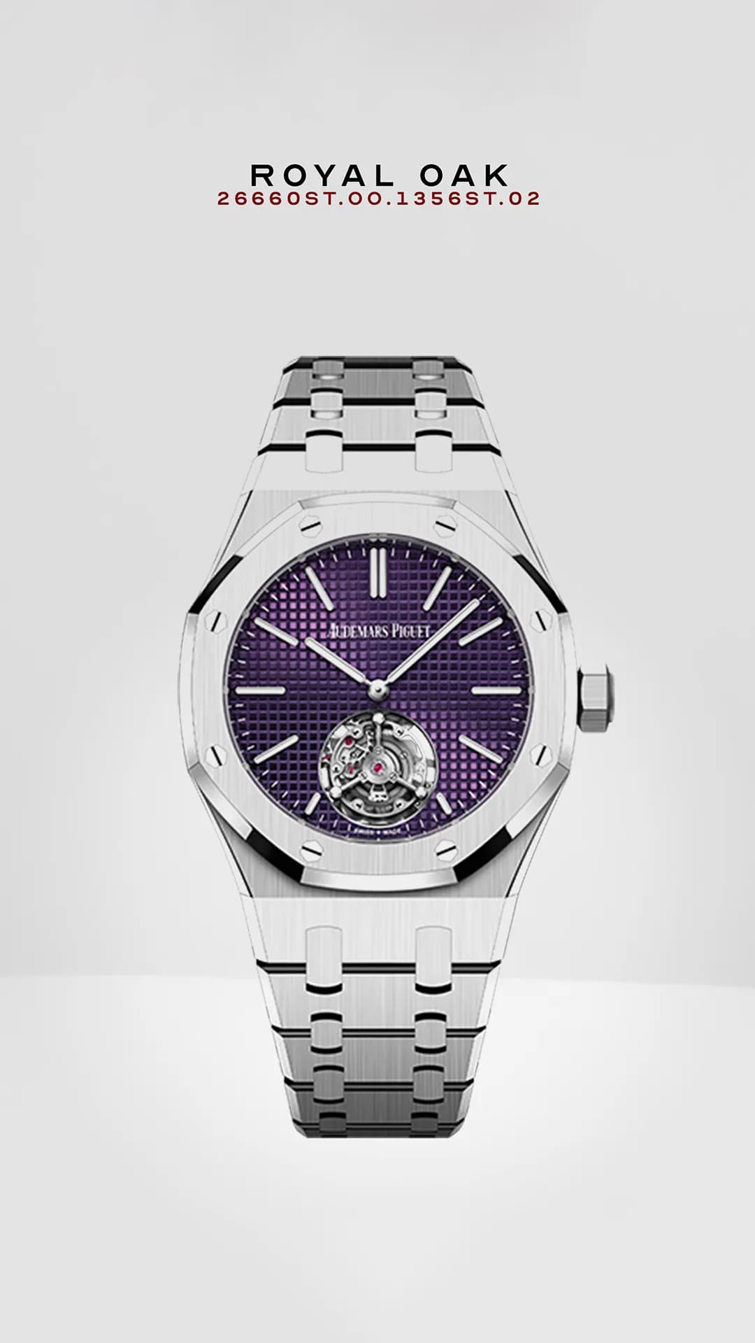 Audemars Piguet Royal Oak Purple Dial Steel Bracelet SYF-056 - Winder