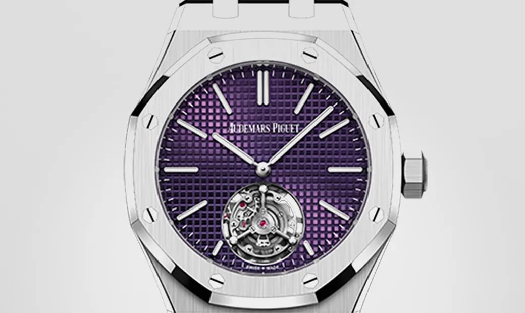 Audemars Piguet Royal Oak Purple Dial Steel Bracelet SYF-056 - Winder