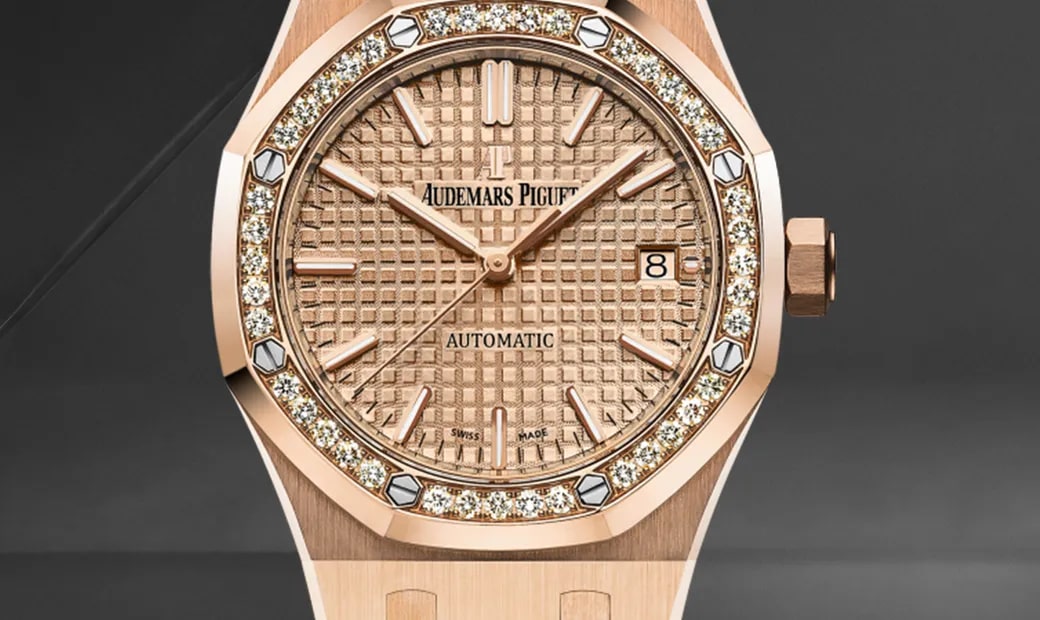 Audemars Piguet Royal Oak Bronze Dial Rose Gold Bracelet QTZ-826
