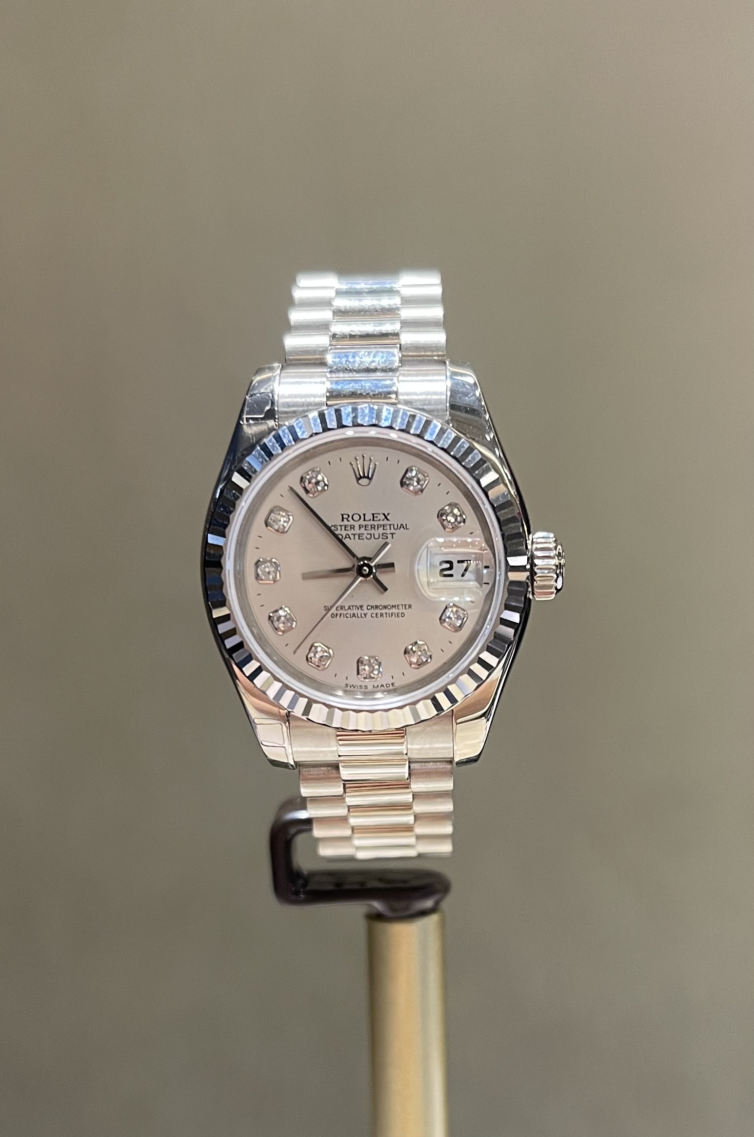 Rolex Datejust White Dial White Gold Bracelet $15,031.14$ - Winder