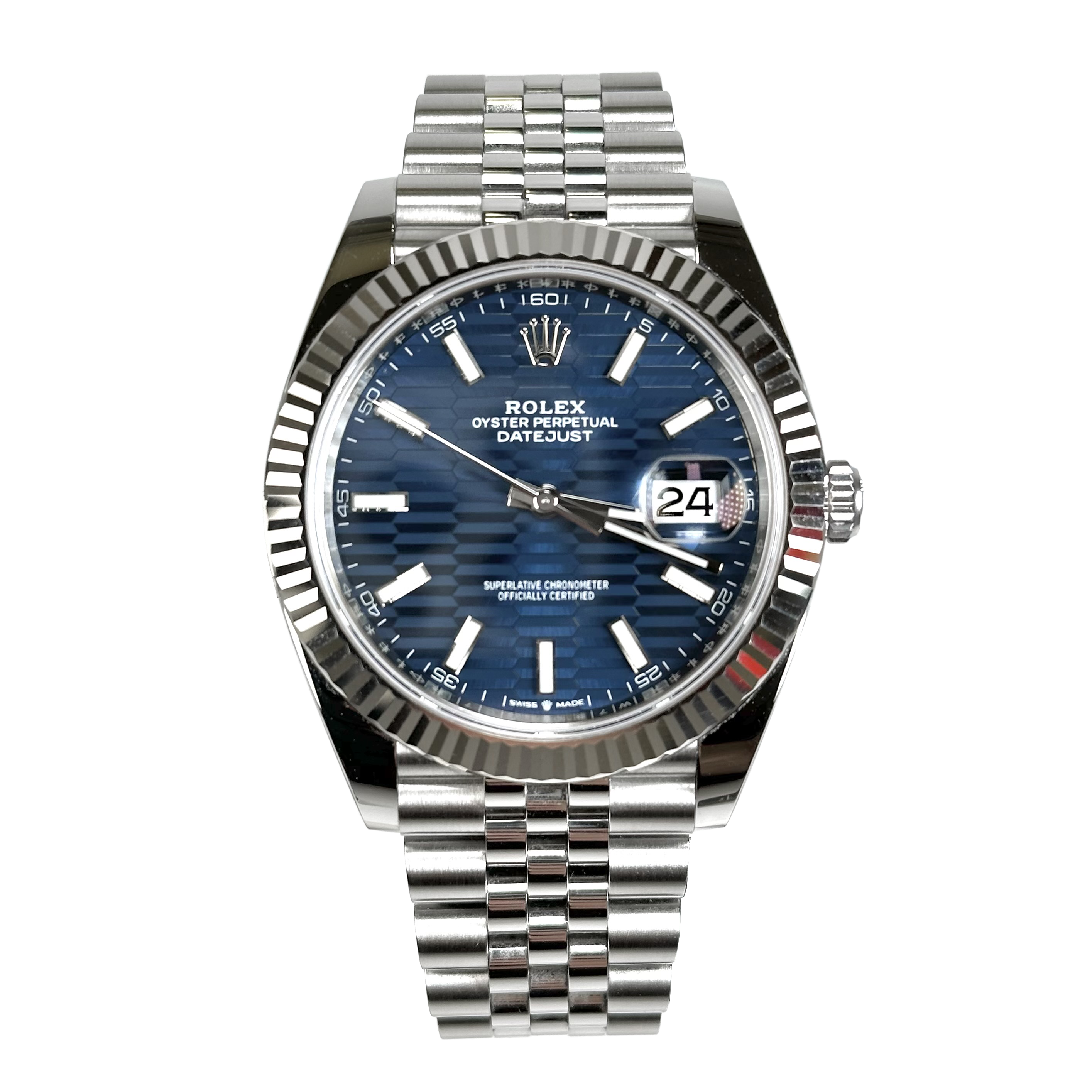 Rolex Datejust 41 Blue Dial Steel Bracelet $16,104.79$ - Winder