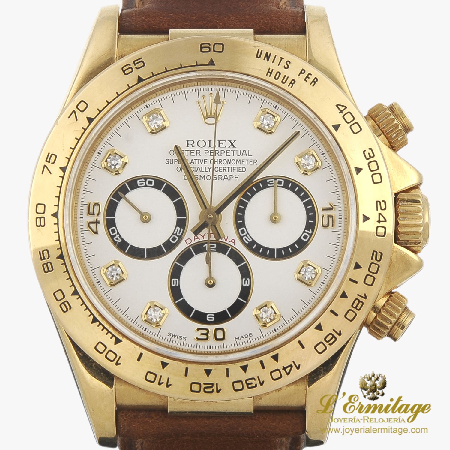 Rolex Daytona White Dial Crocodile Skin Bracelet $34,356.88$ - Winder