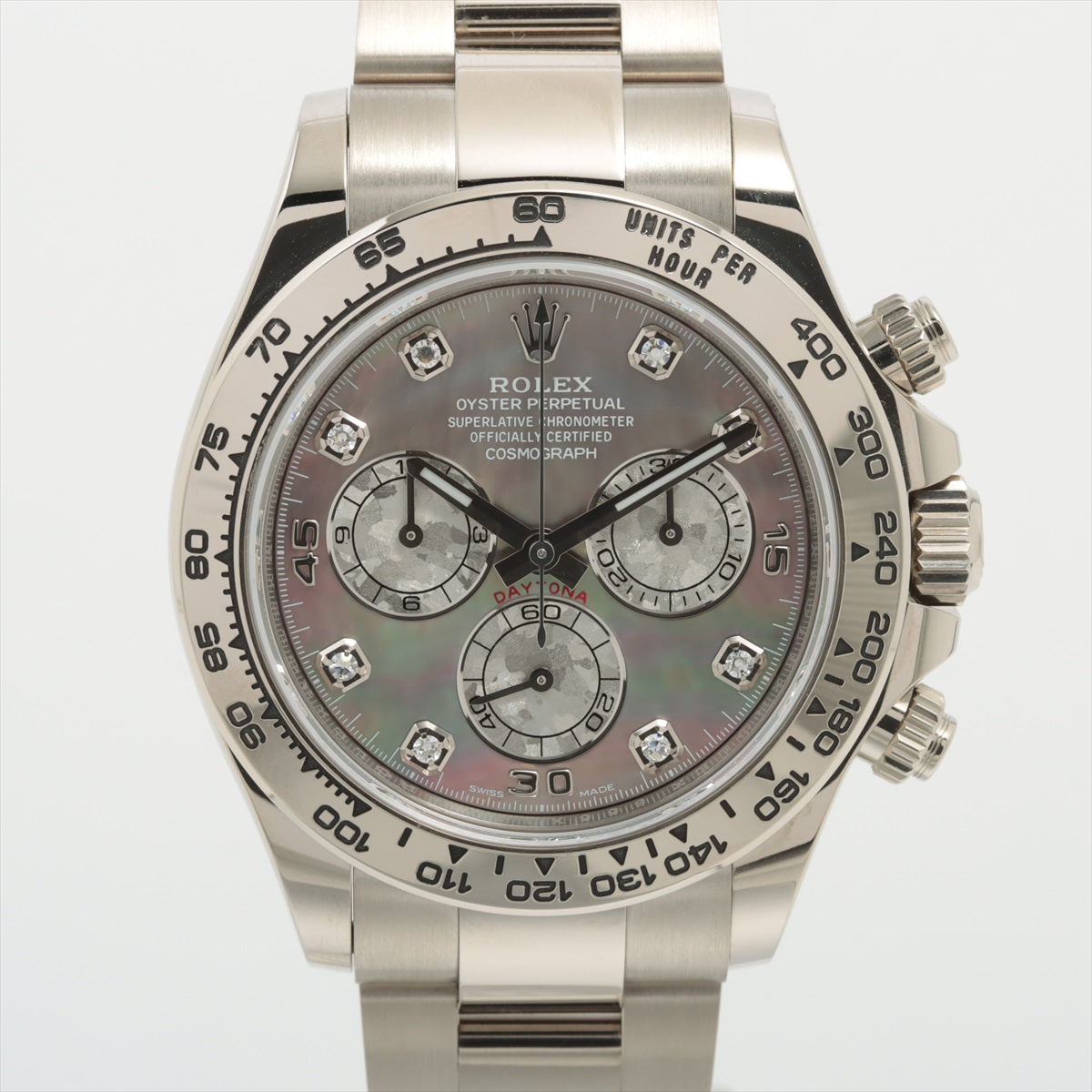 ママ様 Rolex Daytona Green Kadran White Gold Bilezik YMK-581 - Winder