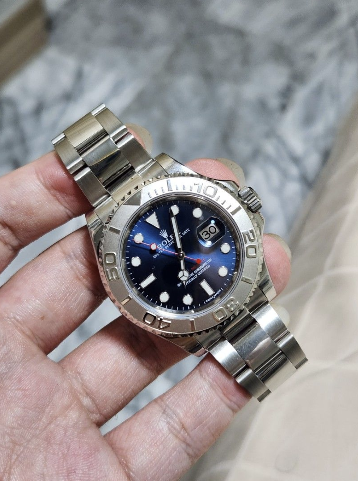 Rolex Yacht-Master 40 Blue Dial Steel Bracelet $14,200.00$ - Winder